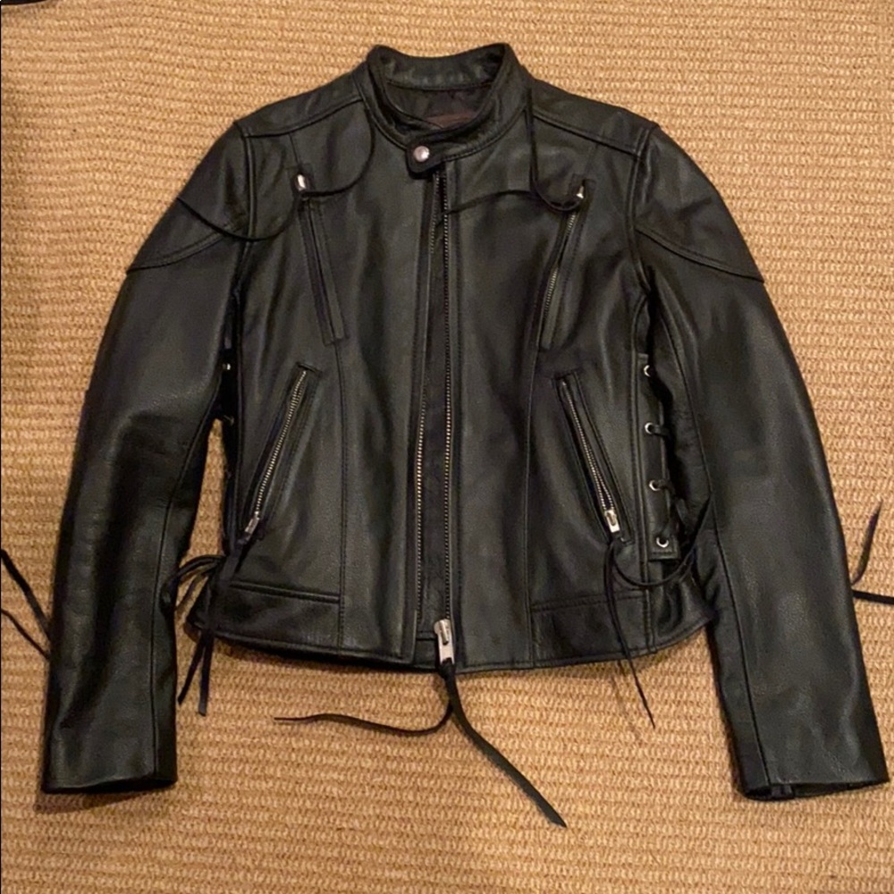 Genuine motorcycle jacket leather